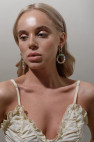 Серьги "Kill my mind" Silver из селенита