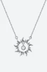 Подвеска на шею с лунным камнем, серебро 925 пробы, коллекция SUN